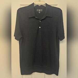 Banana Republic Cashmere-Silk Short-Sleeve Sweater Polo Sweater